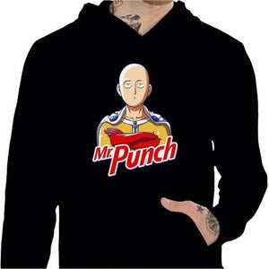 Sweat geek - Mr Punch - One punch Man - Couleur Noir - Taille S