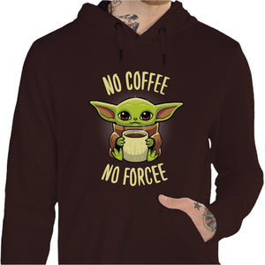 Sweat geek - No Coffee no Forcee - Couleur Chocolat - Taille S