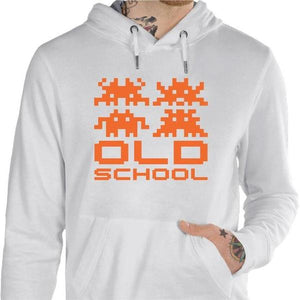 Sweat geek - Old School - Couleur Blanc - Taille S