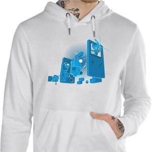 Sweat geek - Old School Gamer - Couleur Blanc - Taille S