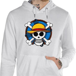 Sweat geek - One Piece Skull - Couleur Blanc - Taille S
