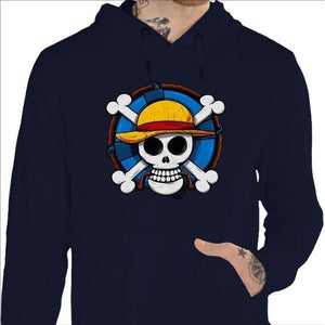 Sweat geek - One Piece Skull - Couleur Marine - Taille S