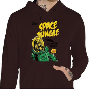 Sweat geek - Space Jungle - Couleur Chocolat - Taille S