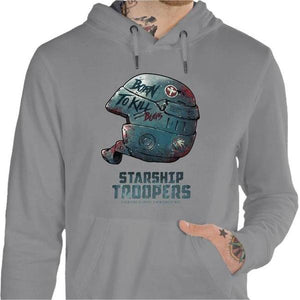 Sweat geek - Starship Troopers - Couleur Gris Chine - Taille S