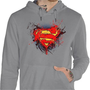 Sweat geek - Superman - Couleur Gris Chine - Taille S