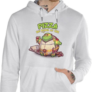 Sweat geek - Turtle Pizza - Couleur Blanc - Taille S