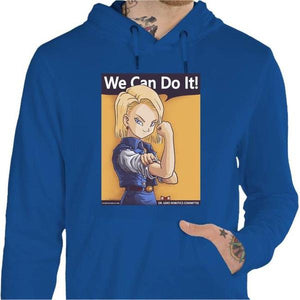 Sweat geek - We can do it - Couleur Bleu Royal - Taille S
