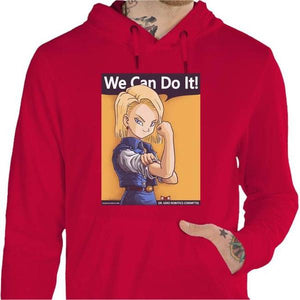 Sweat geek - We can do it - Couleur Rouge Vif - Taille S