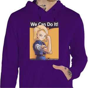 Sweat geek - We can do it - Couleur Violet - Taille S