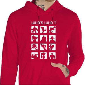 Sweat geek - Who's Who ? - Couleur Rouge Vif - Taille S