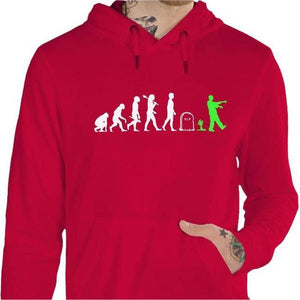 Sweat geek - Zombie - Couleur Rouge Vif - Taille S