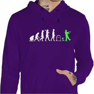 Sweat geek - Zombie - Couleur Violet - Taille S