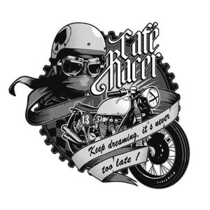 T SHIRT MOTO - Café Racer - Couleur Blanc