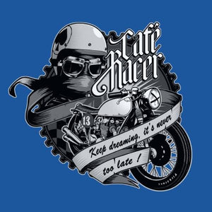 T SHIRT MOTO - Café Racer - Couleur Bleu Royal