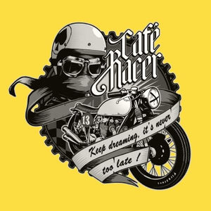 T SHIRT MOTO - Café Racer - Couleur Jaune
