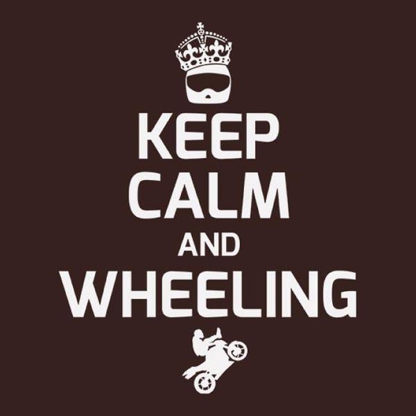 T SHIRT MOTO - Keep Calm and Wheeling