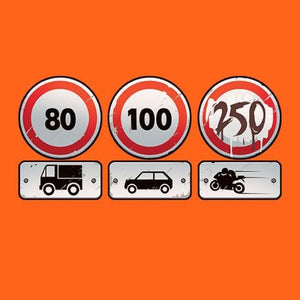 T SHIRT MOTO - Limit 250 - Couleur Orange