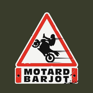 T SHIRT MOTO - Motard Barjo - Couleur Army