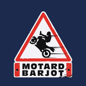 T SHIRT MOTO - Motard Barjo - Couleur Bleu Nuit