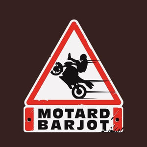 T SHIRT MOTO - Motard Barjo - Couleur Chocolat