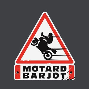 T SHIRT MOTO - Motard Barjo - Couleur Gris Foncé