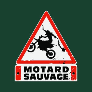 T SHIRT MOTO - Motard Sauvage - Couleur Vert Bouteille