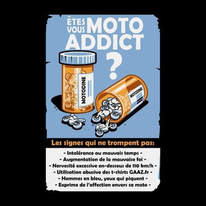 T SHIRT MOTO - Moto Addict - Couleur Noir