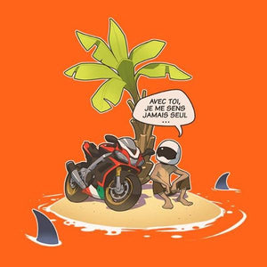 T SHIRT MOTO - Robinson Gaazoé - Couleur Orange