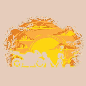 T SHIRT MOTO - Sunset - Couleur Sable