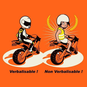 T SHIRT MOTO - Verbalisable - Couleur Orange