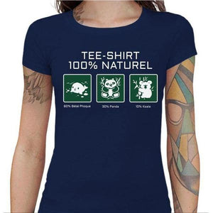 T-shirt Geekette - 100% naturel - Couleur Bleu Nuit - Taille S