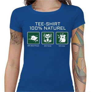 T-shirt Geekette - 100% naturel - Couleur Bleu Royal - Taille S