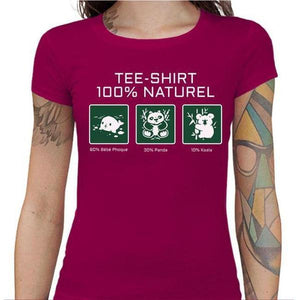 T-shirt Geekette - 100% naturel - Couleur Fuchsia - Taille S
