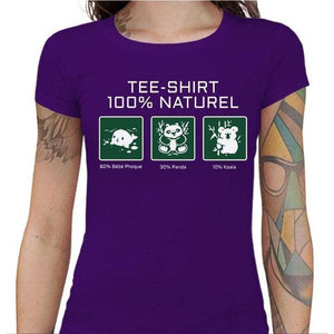 T-shirt Geekette - 100% naturel - Couleur Violet - Taille S