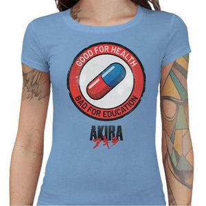 T-shirt Geekette - Akira Pilule - Couleur Ciel - Taille S