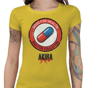 T-shirt Geekette - Akira Pilule - Couleur Jaune - Taille S