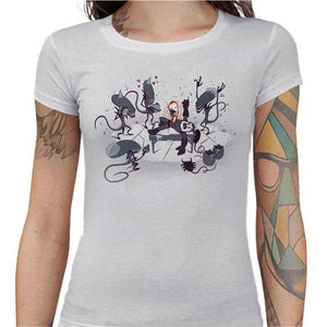 T-shirt Geekette - Alien Party - Couleur Blanc - Taille S