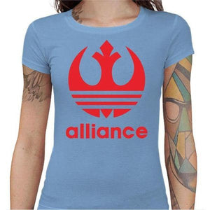 T-shirt Geekette - Alliance VS Adidas - Couleur Ciel - Taille S