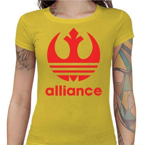 T-shirt Geekette - Alliance VS Adidas - Couleur Jaune - Taille S