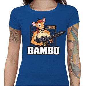 T-shirt Geekette - Bambo Bambi - Couleur Bleu Royal - Taille S