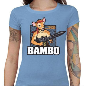 T-shirt Geekette - Bambo Bambi - Couleur Ciel - Taille S