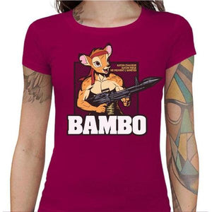 T-shirt Geekette - Bambo Bambi - Couleur Fuchsia - Taille S