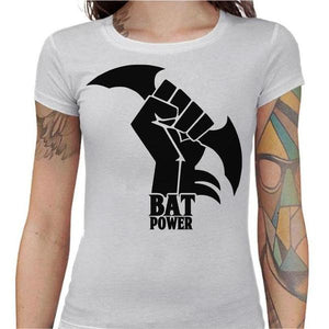 T-shirt Geekette - Bat Power - Couleur Blanc - Taille S