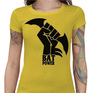 T-shirt Geekette - Bat Power - Couleur Jaune - Taille S