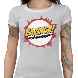 T-shirt Geekette - Bazinga - Couleur Blanc - Taille S
