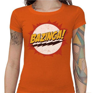 T-shirt Geekette - Bazinga - Couleur Orange - Taille S