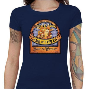 T-shirt Geekette - Bière du Westeros Game of Throne - Couleur Bleu Nuit - Taille S