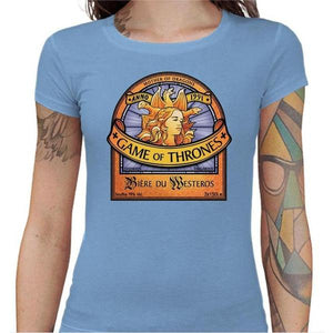 T-shirt Geekette - Bière du Westeros Game of Throne - Couleur Ciel - Taille S
