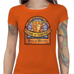 T-shirt Geekette - Bière du Westeros Game of Throne - Couleur Orange - Taille S