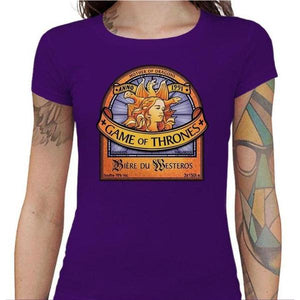 T-shirt Geekette - Bière du Westeros Game of Throne - Couleur Violet - Taille S